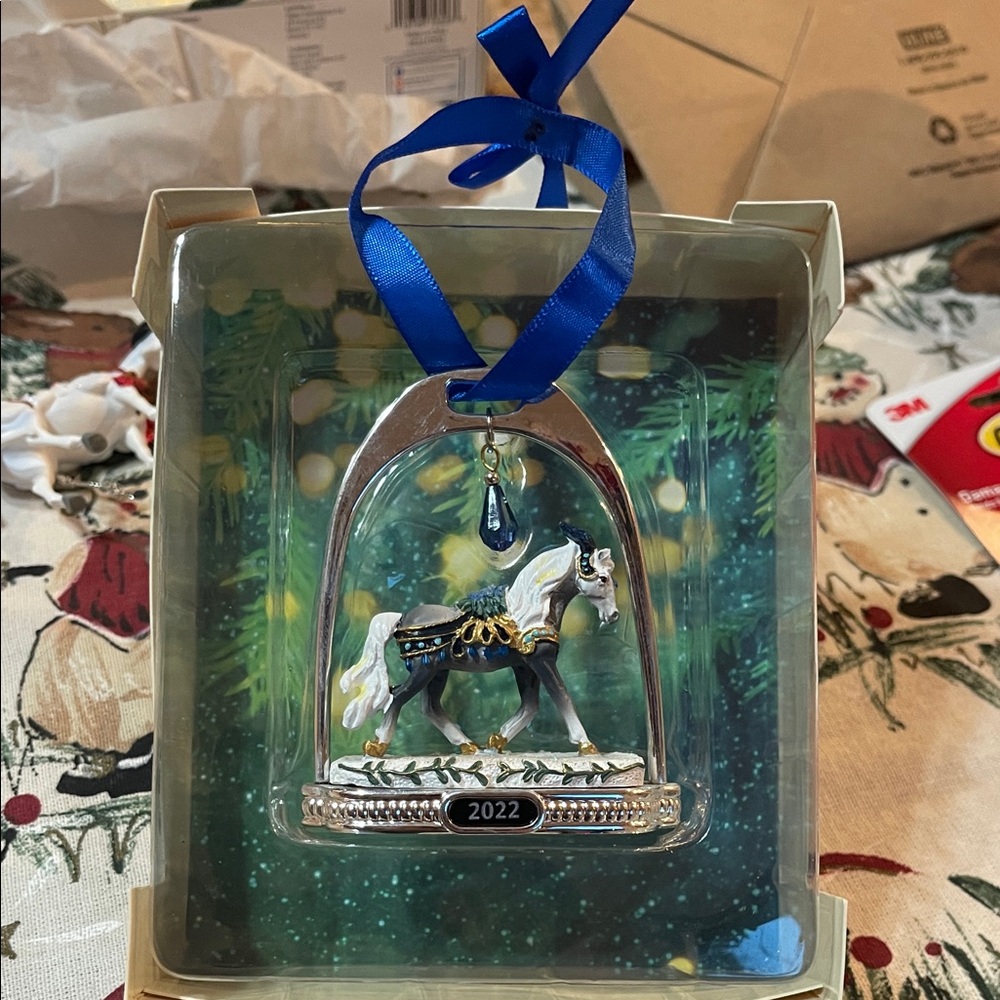 Breyer Silver and Blue Holiday Ornament